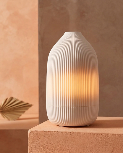 Ribbed Ultrasonic Aroma Diffuser – Warm Glow Edition