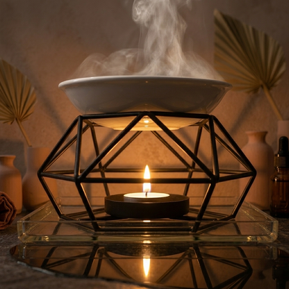 Wrought Iron Aromatherapy Oil Burner – Ceramic Bowl Edition