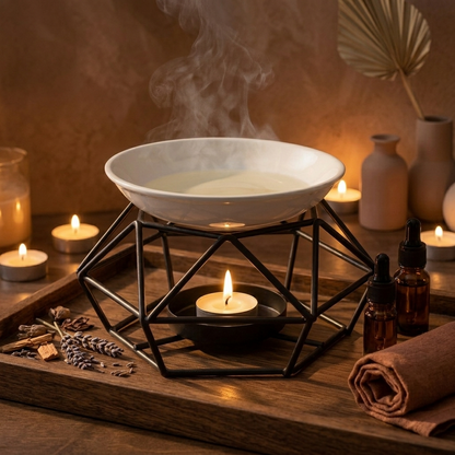 Wrought Iron Aromatherapy Oil Burner – Ceramic Bowl Edition