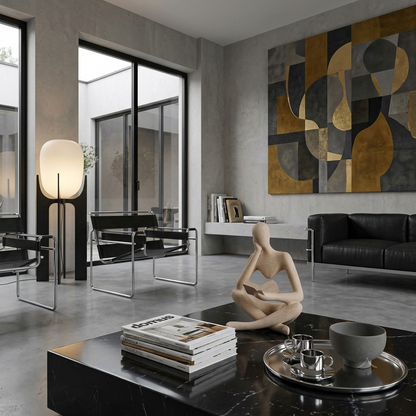Sandstone Reading Woman Sculpture — A Quiet Moment of Modern Elegance