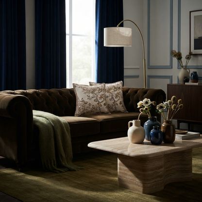 Botanical Embroidered Cushion Cover – Soluné Natural Edition