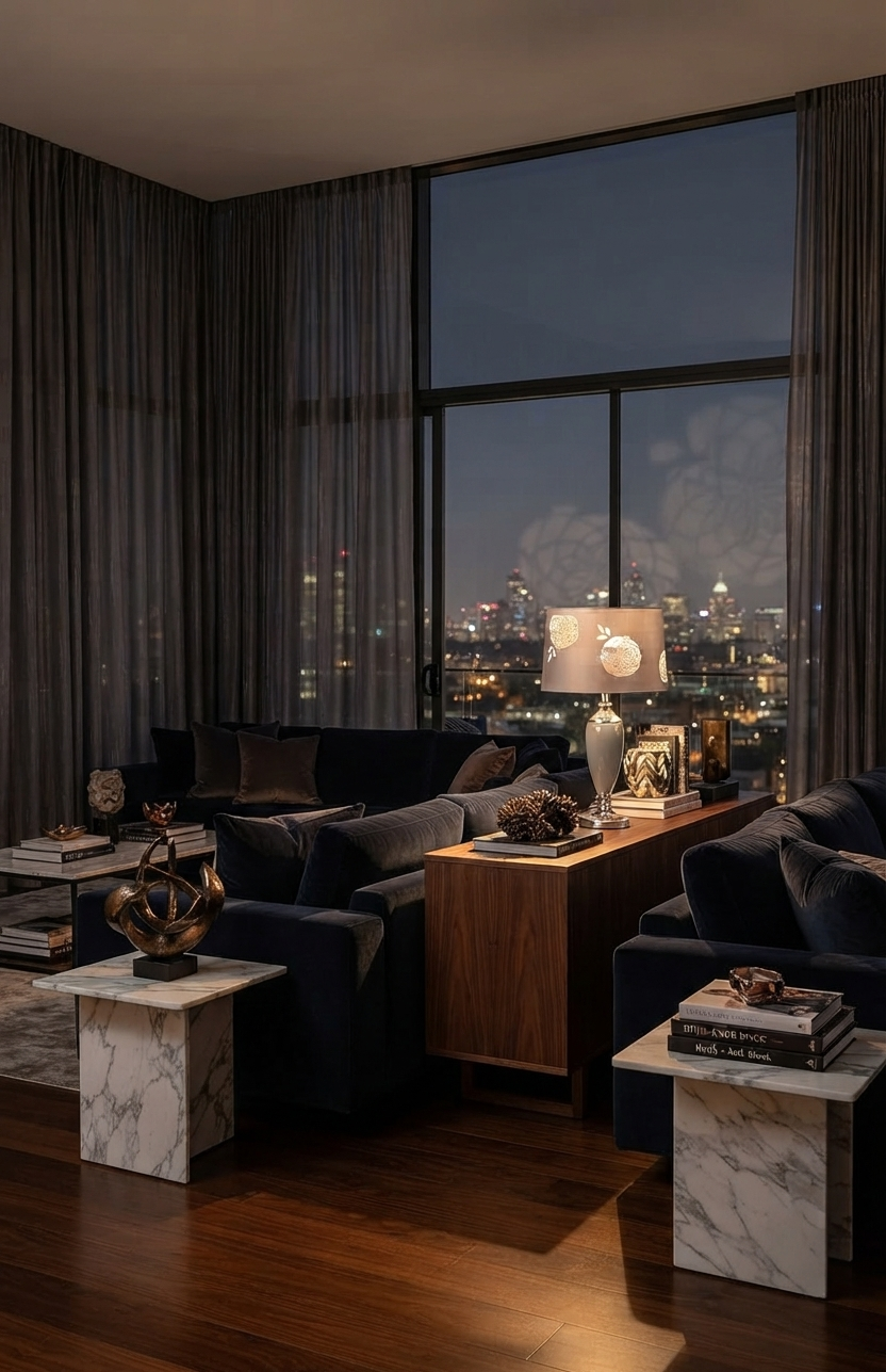 The Malham Bloom Lamp — Satin Silver Elegance with Sculpted Ceramic Silhouette