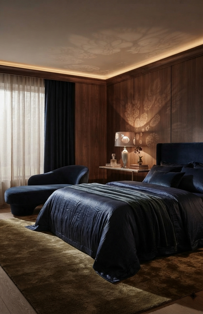 The Malham Bloom Lamp — Satin Silver Elegance with Sculpted Ceramic Silhouette