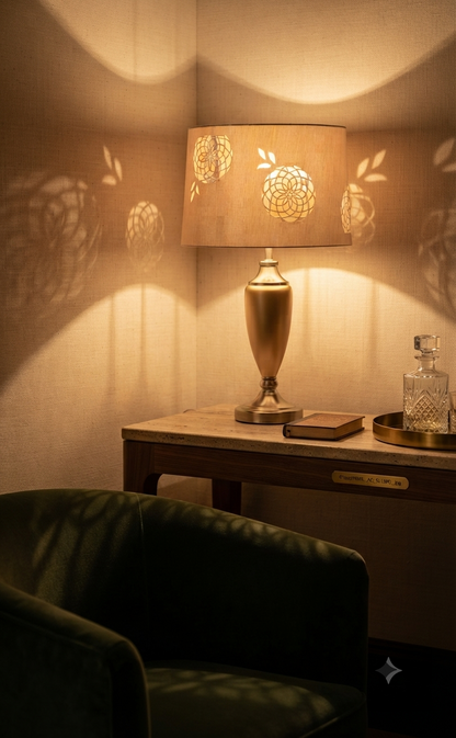 Champagne Bloom Cut‑Out Lamp
