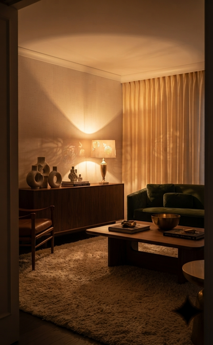 Champagne Bloom Cut‑Out Lamp
