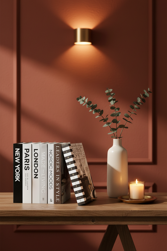 Decorative Faux Books Set of 7 | Luxury Coffee Table & Bookshelf Décor for Modern Homes