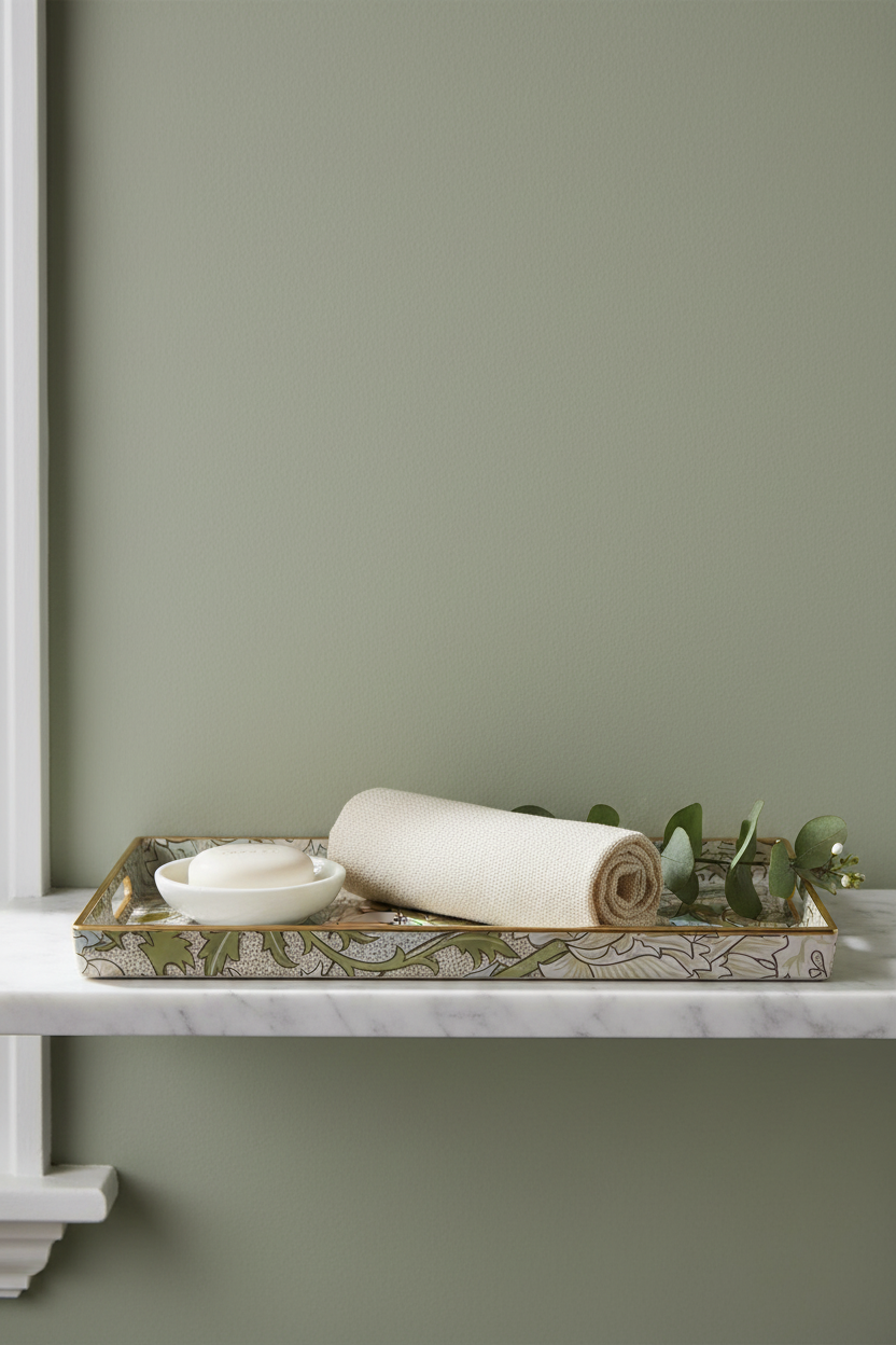 Decorative Tray with Handles | Patterned Plastic Serving Tray | Ottoman, Coffee Table & Vanity | 40 x 30 cm