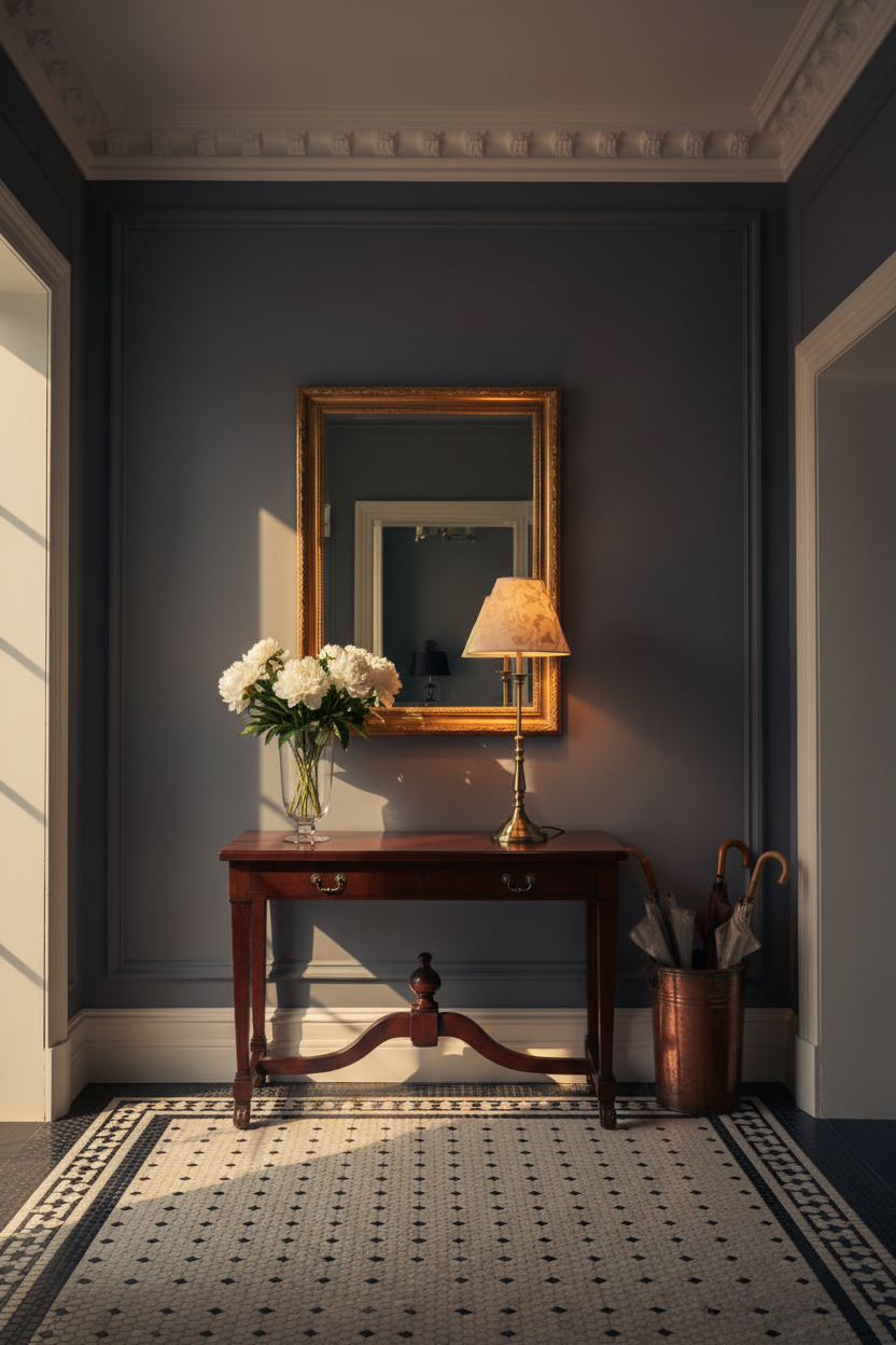 Antique Brass Candlestick Table Lamp | Cream Damask Shade