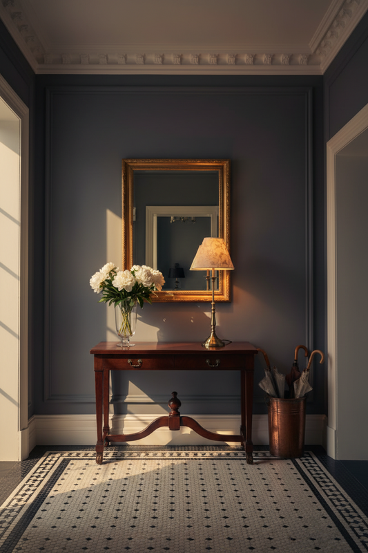 Antique Brass Candlestick Table Lamp | Cream Damask Shade
