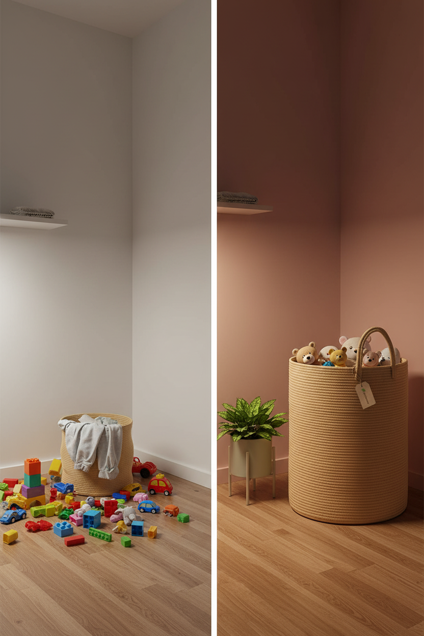 Extra Large Cotton Rope Storage Basket | Honey | 75L Woven Laundry & Blanket Organiser