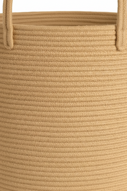 Extra Large Cotton Rope Storage Basket | Honey | 75L Woven Laundry & Blanket Organiser