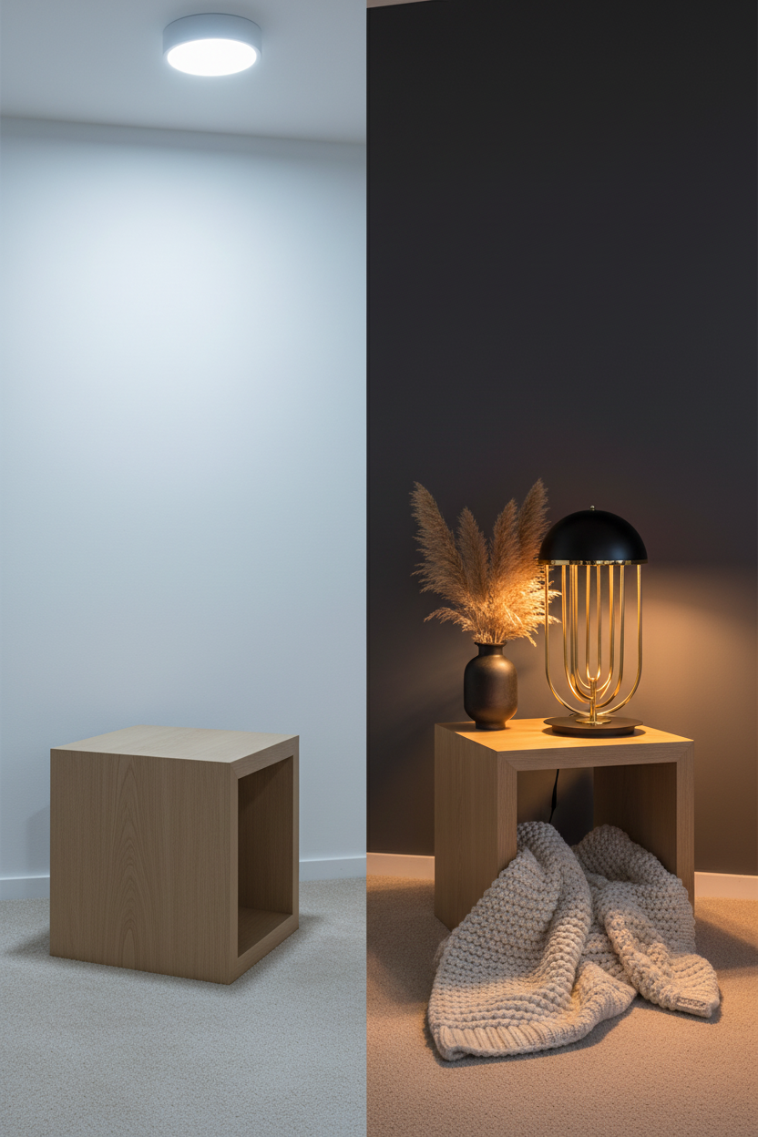 Nordic Cage Table Lamp | Dome Shade | Warm & Cool LED | Bedside & Living Room Light