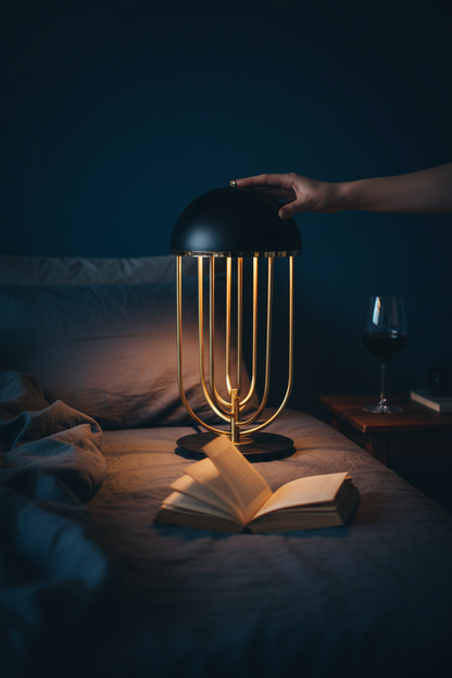 Nordic Cage Table Lamp | Dome Shade | Warm & Cool LED | Bedside & Living Room Light