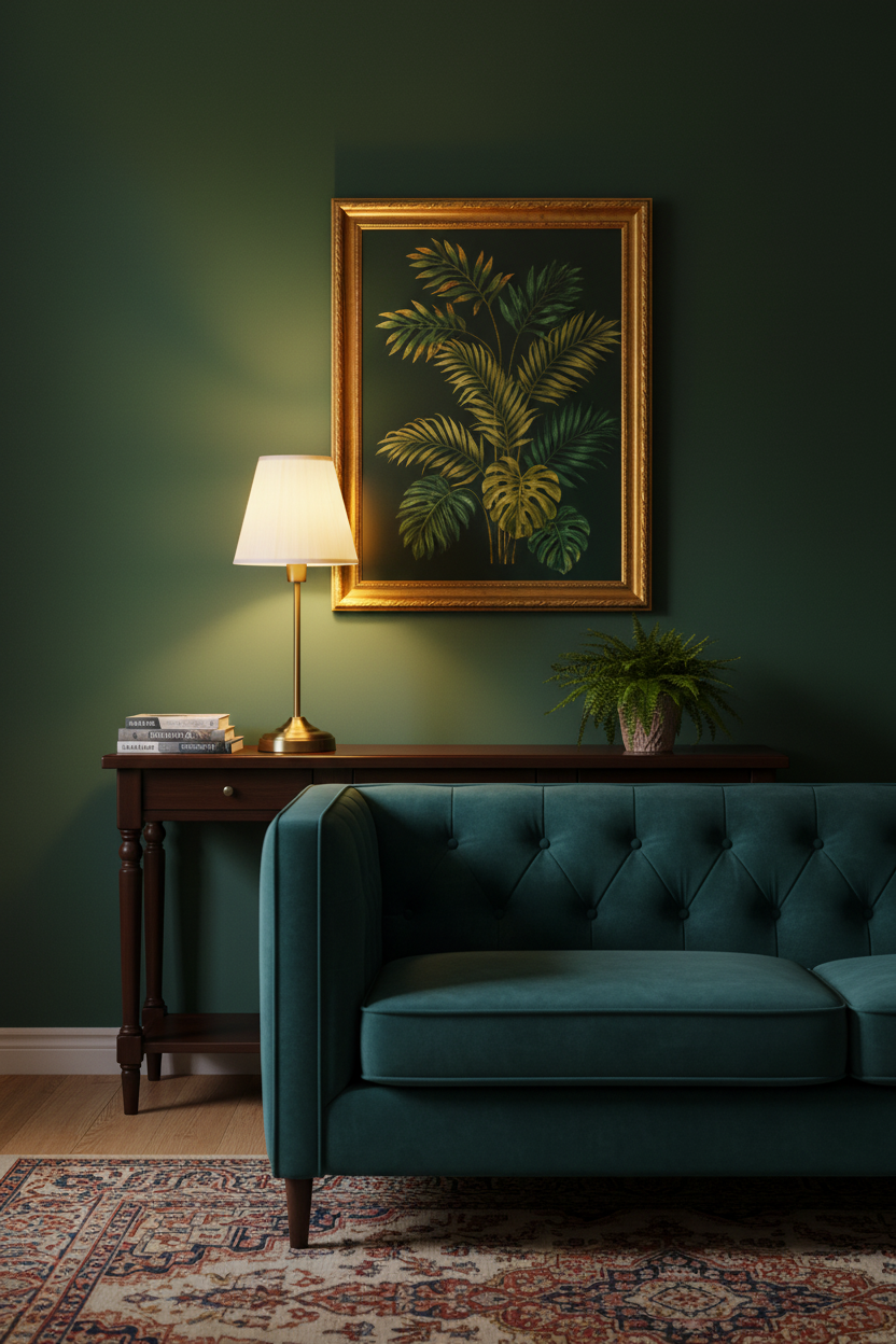 Fabric Table Lamp | Antique Brass | Pull-Switch Bedside Light