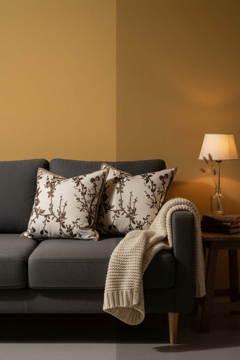 Luxury Cushion Cover | Botanical Branch Embroidery | Maillard Brown