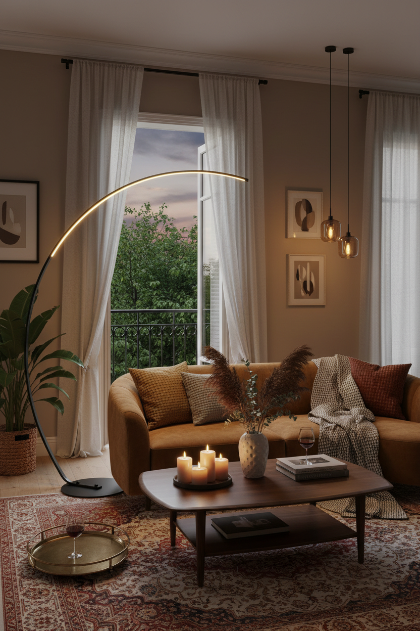 ArcGlow – Cosy First Floor Balcony Evening