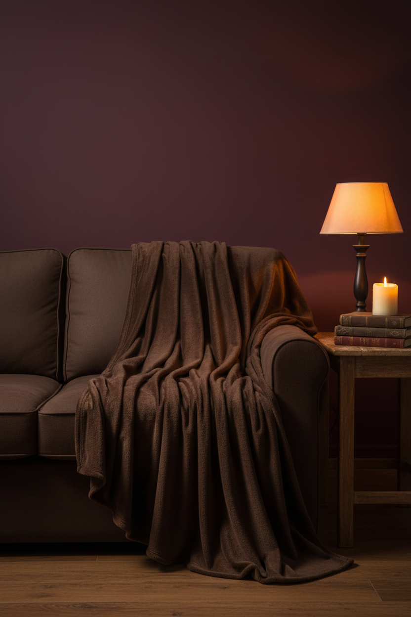 Coral Fleece Throw Blanket | Soft Warm Blanket for Sofa, Bed & Travel