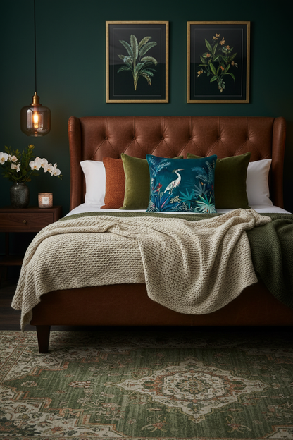 Heron Cushion – Bedroom