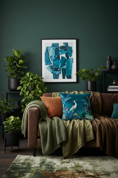 Heron Feathers Cushion — Portrait