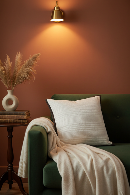 Embroidery Cushion Covers | Lace Detail & Black Piping