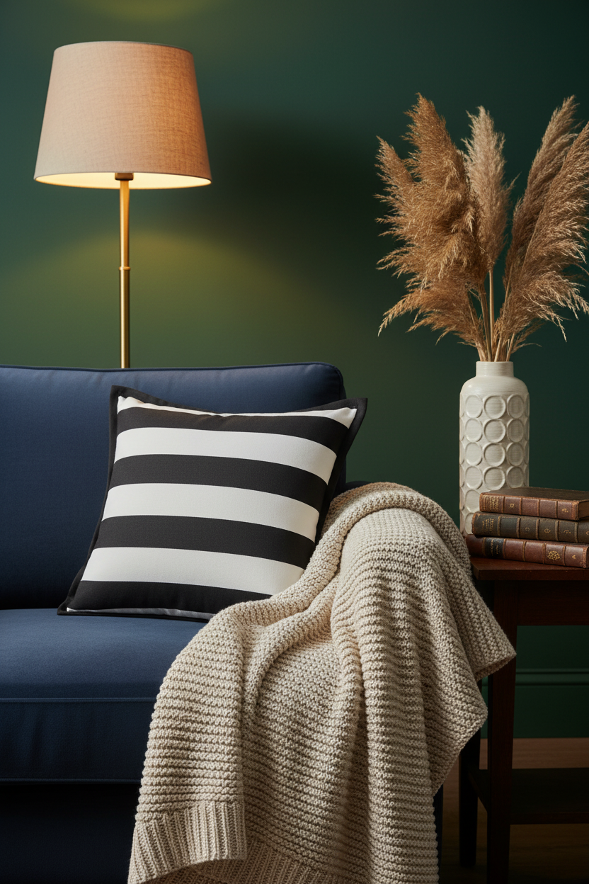 Embroidery Cushion Covers | Lace Detail & Black Piping