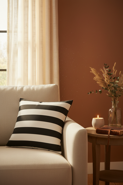Embroidery Cushion Covers | Lace Detail & Black Piping