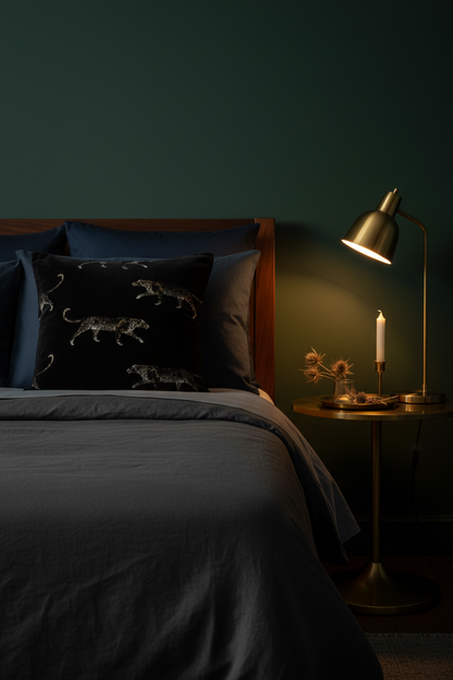 Embroidery Cushion Covers | Lace Detail & Black Piping