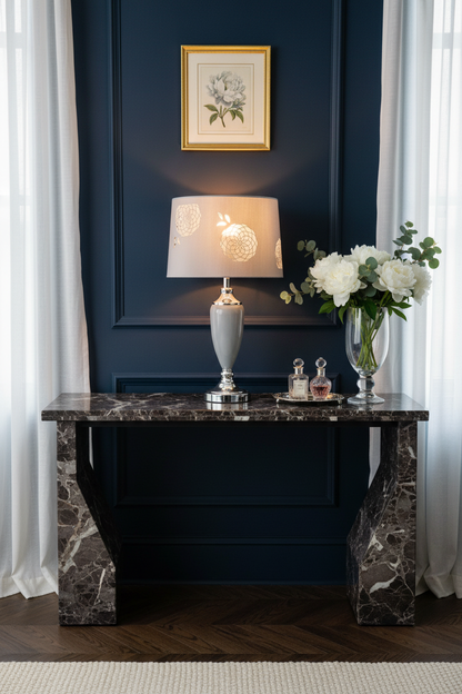 Malham Bloom Lamp – Peonies & Crystal