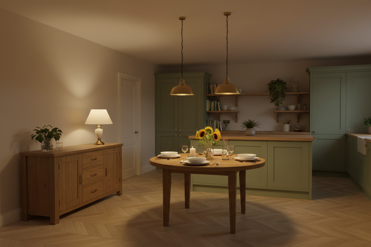 Malham Lamps – Modern Kitchen Diner