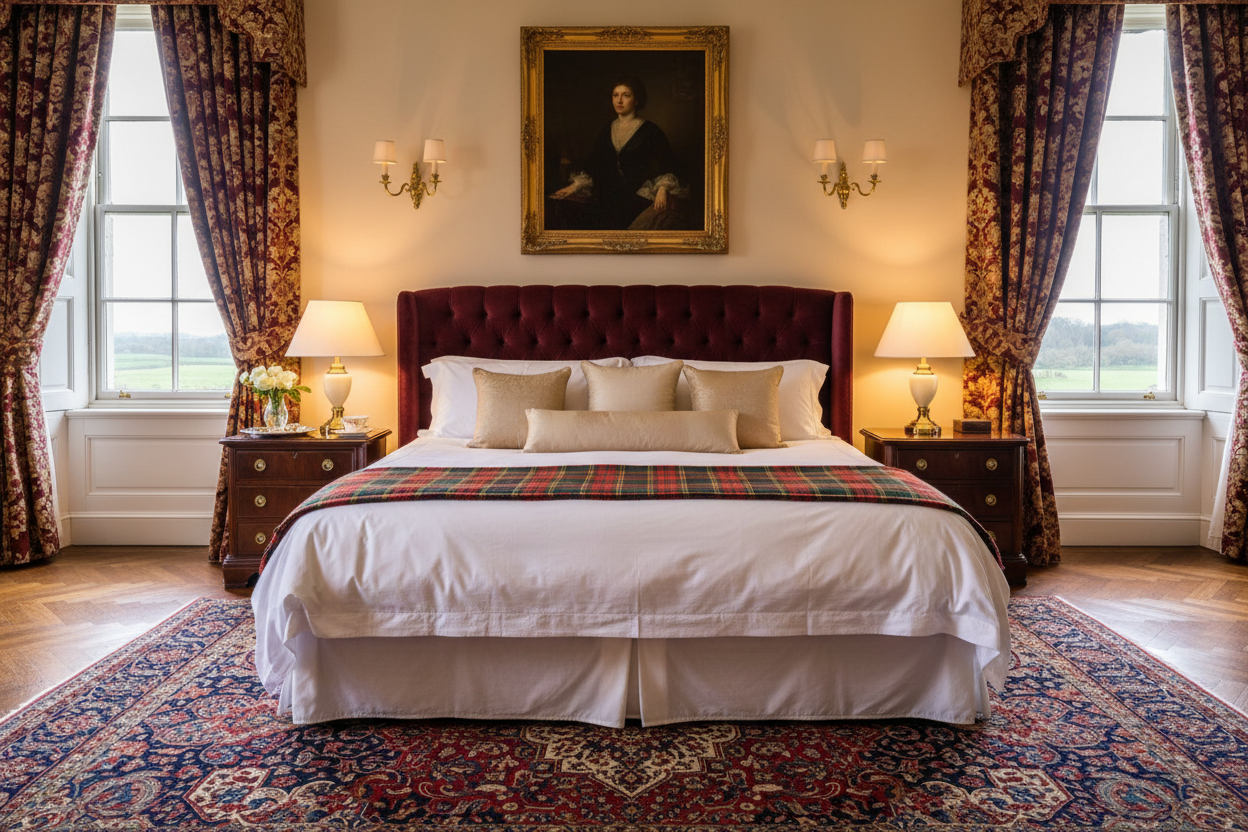Malham Lamps – Stately Country House Bedroom