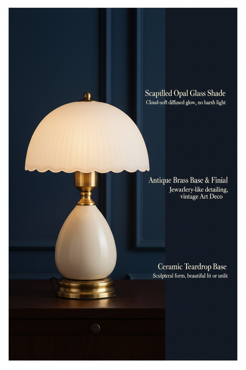 Scalloped Dome Lamp — Feature Callout