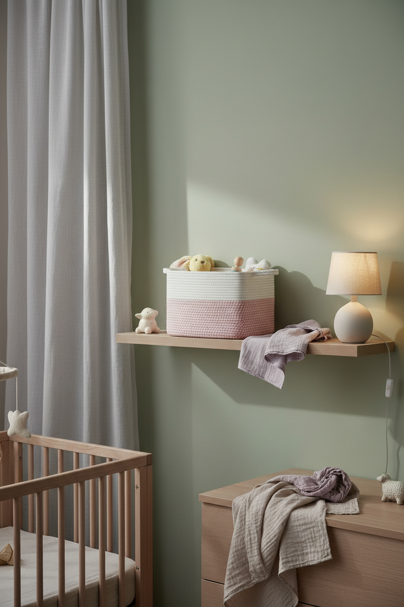 Cotton Rope Storage Basket with Handles | Woven Shelf Basket for Home Organisation